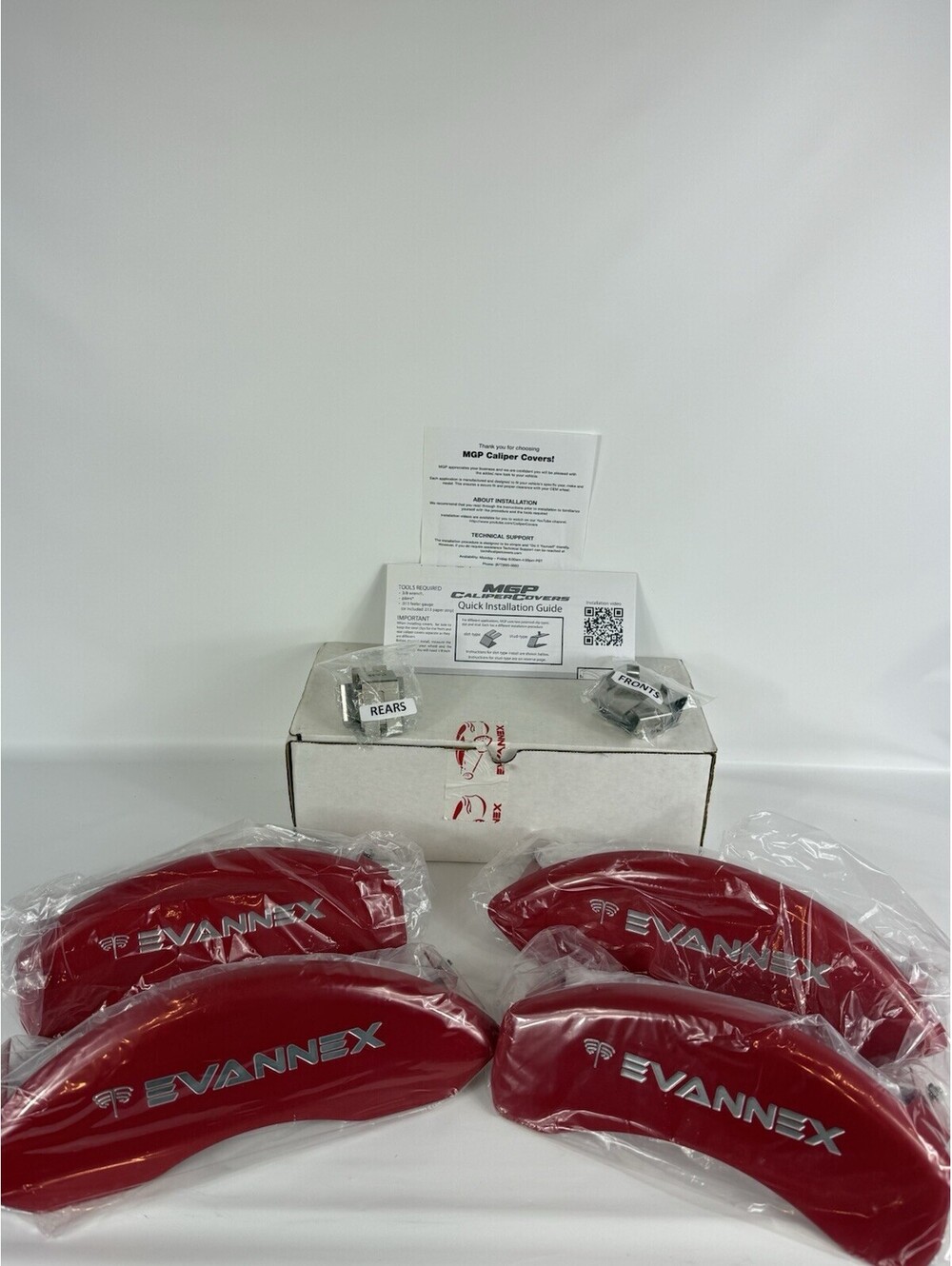 MGP Red Caliper Covers SET OF 4 Front & Rear Set Evannex / Tesla P Models S &